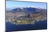 South Africa, Western Cape, Cape Town, Aerial View of Cape Town and Table Mountain-Michele Falzone-Mounted Photographic Print