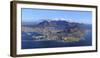 South Africa, Western Cape, Cape Town, Aerial View of Cape Town and Table Mountain-Michele Falzone-Framed Photographic Print