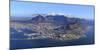 South Africa, Western Cape, Cape Town, Aerial View of Cape Town and Table Mountain-Michele Falzone-Mounted Photographic Print