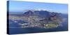 South Africa, Western Cape, Cape Town, Aerial View of Cape Town and Table Mountain-Michele Falzone-Stretched Canvas