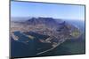 South Africa, Western Cape, Cape Town, Aerial View of Cape Town and Table Mountain-Michele Falzone-Mounted Photographic Print