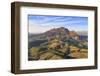 South Africa, Western Cape, Stellenbosch, Aerial view of Simonsberg Mountain range and Stellenbosch-Michele Falzone-Framed Photographic Print