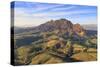 South Africa, Western Cape, Stellenbosch, Aerial view of Simonsberg Mountain range and Stellenbosch-Michele Falzone-Stretched Canvas