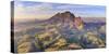 South Africa, Western Cape, Stellenbosch, Aerial view of Simonsberg Mountain range and Stellenbosch-Michele Falzone-Stretched Canvas