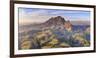 South Africa, Western Cape, Stellenbosch, Aerial view of Simonsberg Mountain range and Stellenbosch-Michele Falzone-Framed Photographic Print