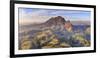 South Africa, Western Cape, Stellenbosch, Aerial view of Simonsberg Mountain range and Stellenbosch-Michele Falzone-Framed Photographic Print