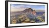 South Africa, Western Cape, Stellenbosch, Aerial view of Simonsberg Mountain range and Stellenbosch-Michele Falzone-Framed Photographic Print