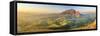 South Africa, Western Cape, Stellenbosch, Aerial view of Simonsberg Mountain range and Stellenbosch-Michele Falzone-Framed Stretched Canvas