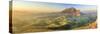 South Africa, Western Cape, Stellenbosch, Aerial view of Simonsberg Mountain range and Stellenbosch-Michele Falzone-Stretched Canvas