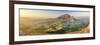 South Africa, Western Cape, Stellenbosch, Aerial view of Simonsberg Mountain range and Stellenbosch-Michele Falzone-Framed Photographic Print