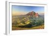 South Africa, Western Cape, Stellenbosch, Aerial view of Simonsberg Mountain range and Stellenbosch-Michele Falzone-Framed Photographic Print