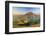 South Africa, Western Cape, Stellenbosch, Aerial view of Simonsberg Mountain range and Stellenbosch-Michele Falzone-Framed Photographic Print