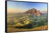 South Africa, Western Cape, Stellenbosch, Aerial view of Simonsberg Mountain range and Stellenbosch-Michele Falzone-Framed Stretched Canvas