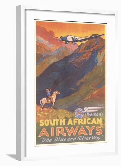 South African Airways Poster-null-Framed Art Print