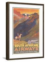 South African Airways Poster-null-Framed Art Print