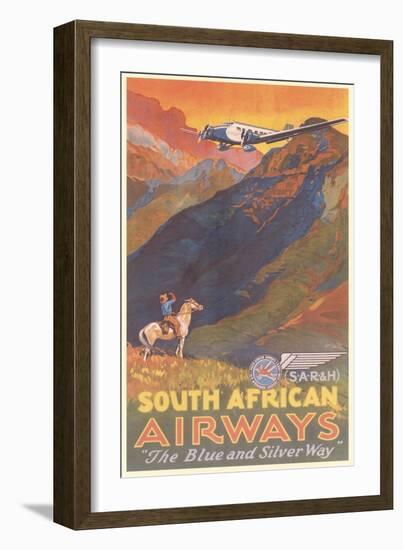 South African Airways Poster-null-Framed Art Print