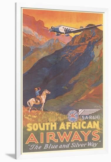 South African Airways Poster-null-Framed Art Print