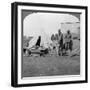 South African Gunners with their Pet Zebra, East Africa, World War I, 1914-1918-null-Framed Photographic Print