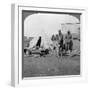 South African Gunners with their Pet Zebra, East Africa, World War I, 1914-1918-null-Framed Photographic Print