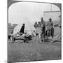 South African Gunners with their Pet Zebra, East Africa, World War I, 1914-1918-null-Mounted Photographic Print