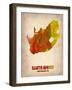 South African Map-NaxArt-Framed Art Print