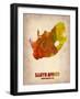 South African Map-NaxArt-Framed Art Print