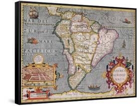 South America, 1606-Science Source-Framed Stretched Canvas