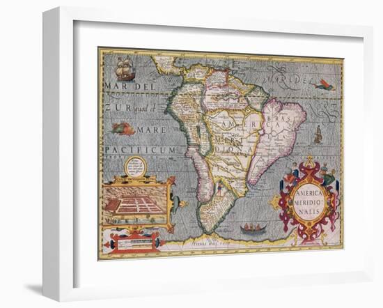 South America, 1606-Science Source-Framed Giclee Print