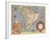 'South America (America Meridionalis): from the Atlas of Gerardus Mercator', 1633, (1936)-Gerardus Mercator-Framed Giclee Print