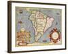 'South America (America Meridionalis): from the Atlas of Gerardus Mercator', 1633, (1936)-Gerardus Mercator-Framed Giclee Print