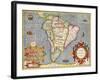 'South America (America Meridionalis): from the Atlas of Gerardus Mercator', 1633, (1936)-Gerardus Mercator-Framed Giclee Print