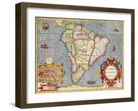 'South America (America Meridionalis): from the Atlas of Gerardus Mercator', 1633, (1936)-Gerardus Mercator-Framed Giclee Print