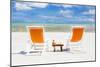 South America, Brazil, Alagoas, Praia Do Riacho, Sun Loungers and Cocktails on the Beach Pr-Alex Robinson-Mounted Photographic Print