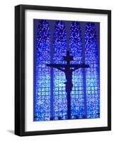 South America, Brazil, Brasilia, Distrito Federal, the Santuario Dom Bosco Church, Stained Glass Wi-Alex Robinson-Framed Photographic Print