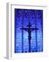 South America, Brazil, Brasilia, Distrito Federal, the Santuario Dom Bosco Church, Stained Glass Wi-Alex Robinson-Framed Photographic Print