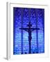 South America, Brazil, Brasilia, Distrito Federal, the Santuario Dom Bosco Church, Stained Glass Wi-Alex Robinson-Framed Photographic Print