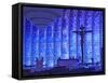 South America, Brazil, Brasilia, Distrito Federal, the Santuario Dom Bosco Church, Stained Glass Wi-Alex Robinson-Framed Stretched Canvas