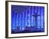 South America, Brazil, Brasilia, Distrito Federal, the Santuario Dom Bosco Church, Stained Glass Wi-Alex Robinson-Framed Photographic Print