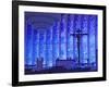 South America, Brazil, Brasilia, Distrito Federal, the Santuario Dom Bosco Church, Stained Glass Wi-Alex Robinson-Framed Photographic Print