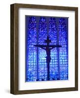 South America, Brazil, Brasilia, Distrito Federal, the Santuario Dom Bosco Church, Stained Glass Wi-Alex Robinson-Framed Photographic Print