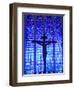 South America, Brazil, Brasilia, Distrito Federal, the Santuario Dom Bosco Church, Stained Glass Wi-Alex Robinson-Framed Photographic Print