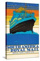 'South America by Royal Mail Lines'-Kenneth Shoesmith-Stretched Canvas