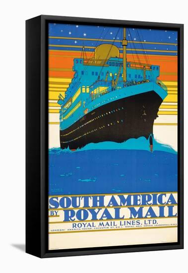 'South America by Royal Mail Lines'-Kenneth Shoesmith-Framed Stretched Canvas