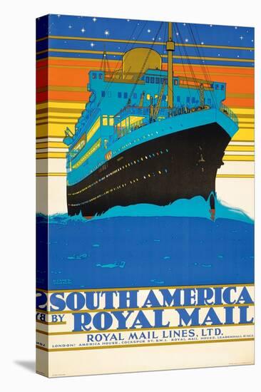 'South America by Royal Mail Lines'-Kenneth Shoesmith-Stretched Canvas