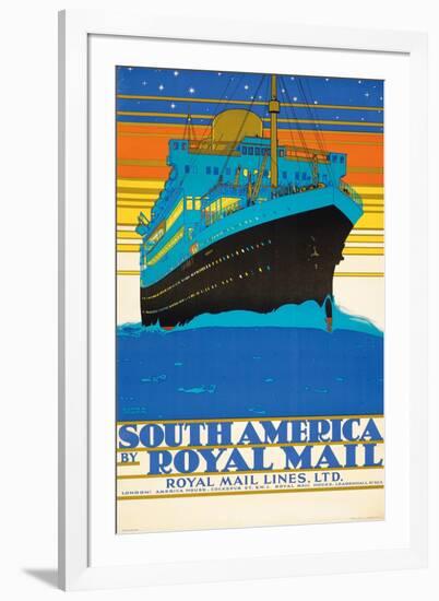 'South America by Royal Mail Lines'-Kenneth Shoesmith-Framed Giclee Print