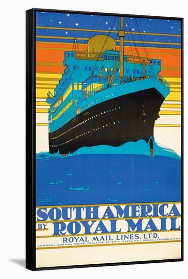 'South America by Royal Mail Lines'-Kenneth Shoesmith-Framed Stretched Canvas