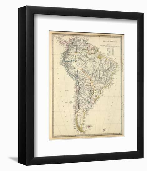 South America, c.1842-null-Framed Art Print