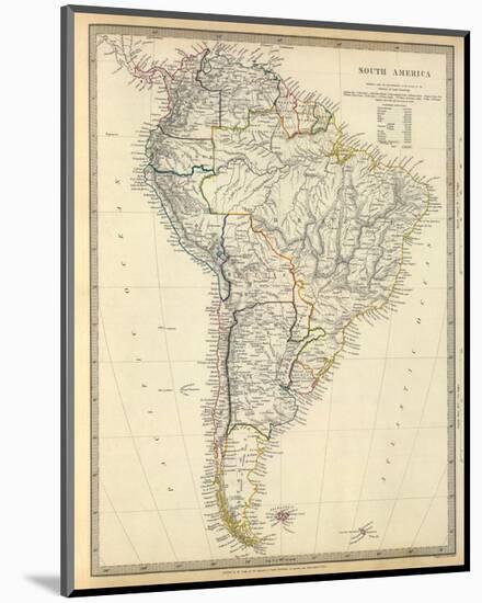 South America, c.1842-null-Mounted Art Print