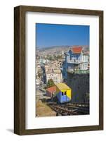 South America, Chile, Pacific Coast, Valparaiso, Harbour, Funicular Railway, Lookout-Chris Seba-Framed Photographic Print