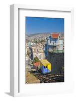 South America, Chile, Pacific Coast, Valparaiso, Harbour, Funicular Railway, Lookout-Chris Seba-Framed Photographic Print